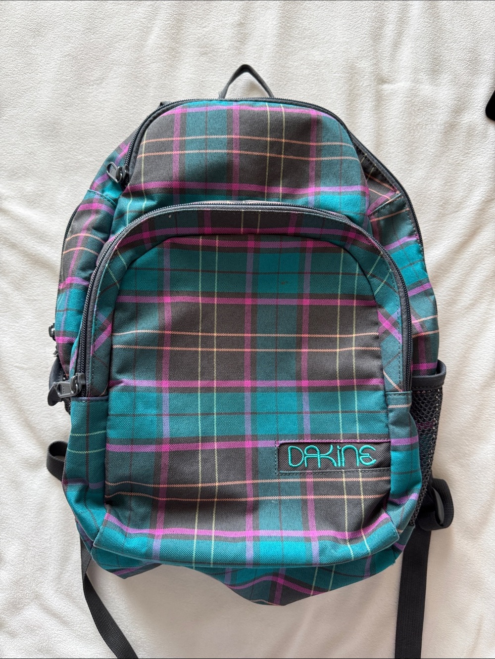 Dakine Teal & Purple Plaid Backpack for Women